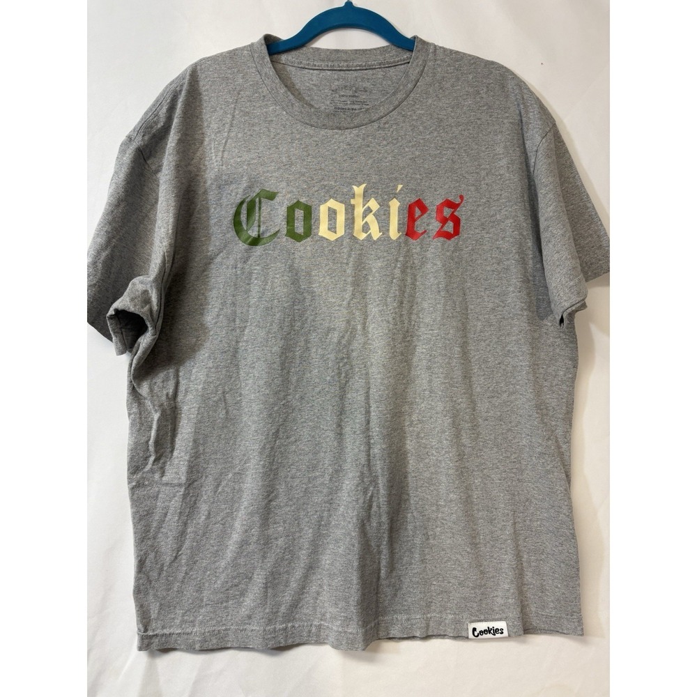 Cookies SF Gray Graphic T-Shirt XL Streetwear Short Sleeve Logo Tee